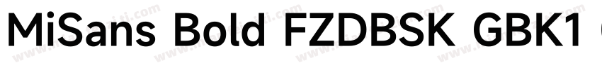 MiSans Bold FZDBSK GBK1 0字体转换